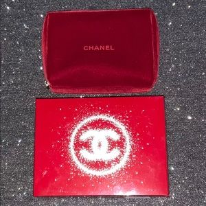 NWT! CHANEL RED VELVET COSMETIC CASE.